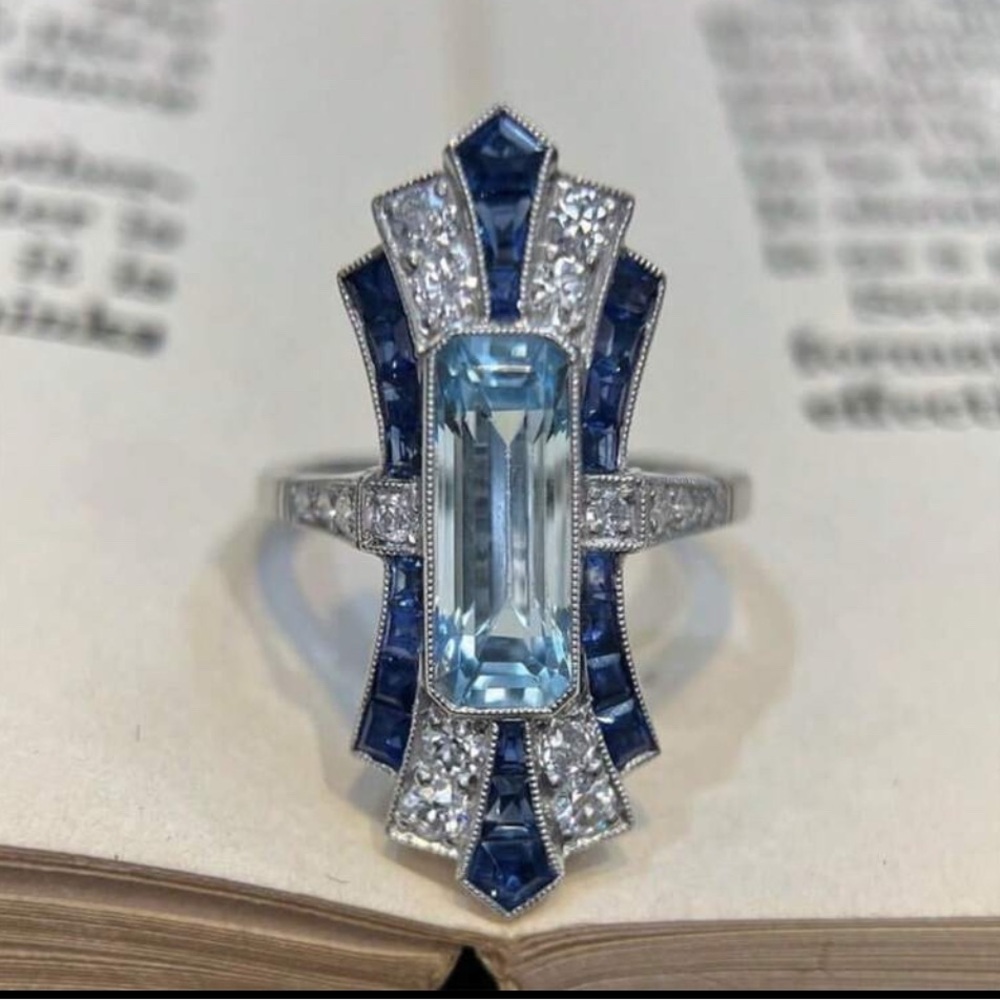 Elegant Blue Sapphire Classic sizes 6-7-8-9 available